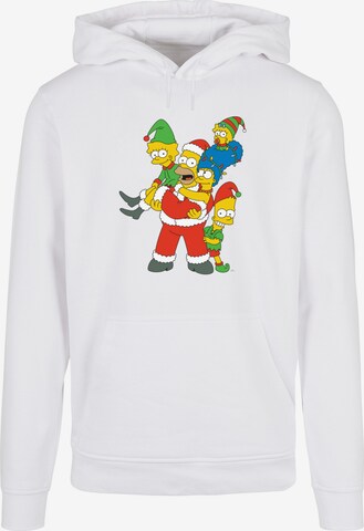 F4NT4STIC Sweatshirt 'The Simpsons Christmas Weihnachten Family' in Weiß: predná strana