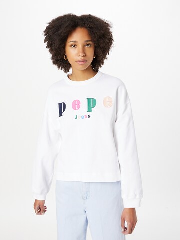 Pepe Jeans Sweatshirt 'Peg' in White: front