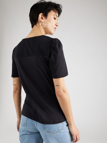 Dorothy Perkins - Camiseta 'Broderie Yoke' en negro