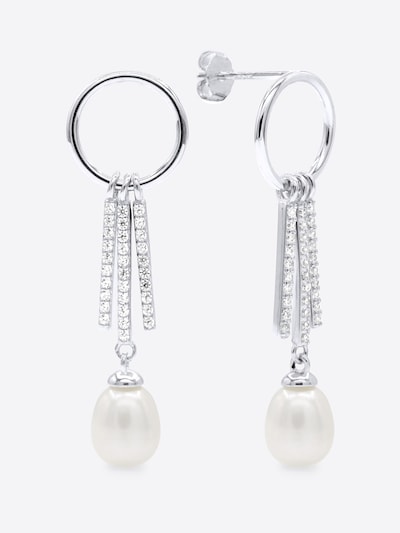 Ateliers Saint Germain Boucles d'oreilles 'Plessis' en One Size en blanc, Vue avec produit