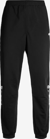 JAKO Tapered Workout Pants in Black: front