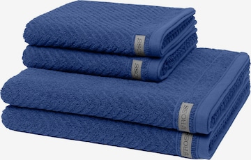 ROSS Handdoek 'Smart' in Blauw: voorkant
