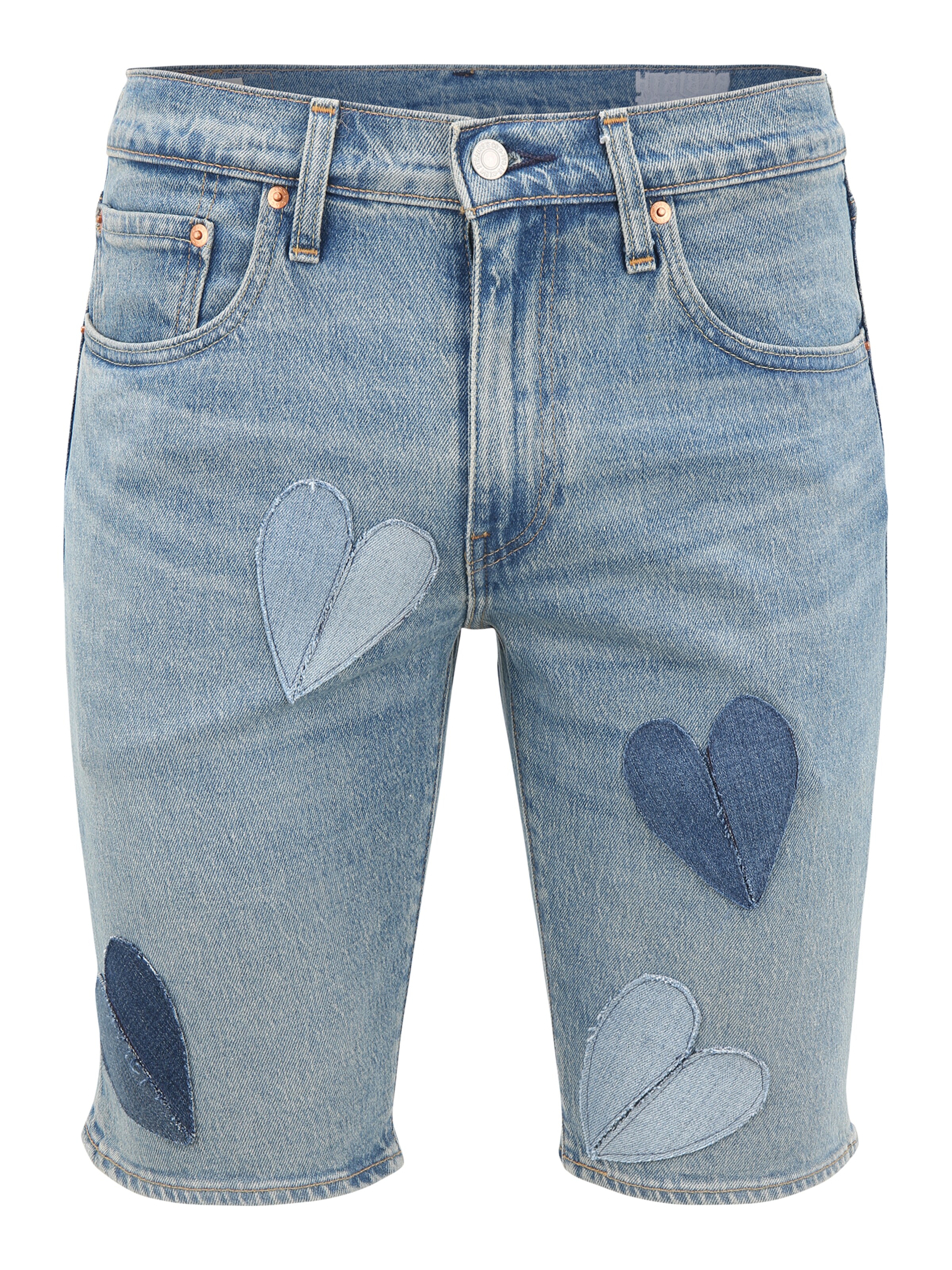 Levi's® Upcycling Regular Jeansshort 'Kelvyn Colt Design' in Blau: Vorderseite