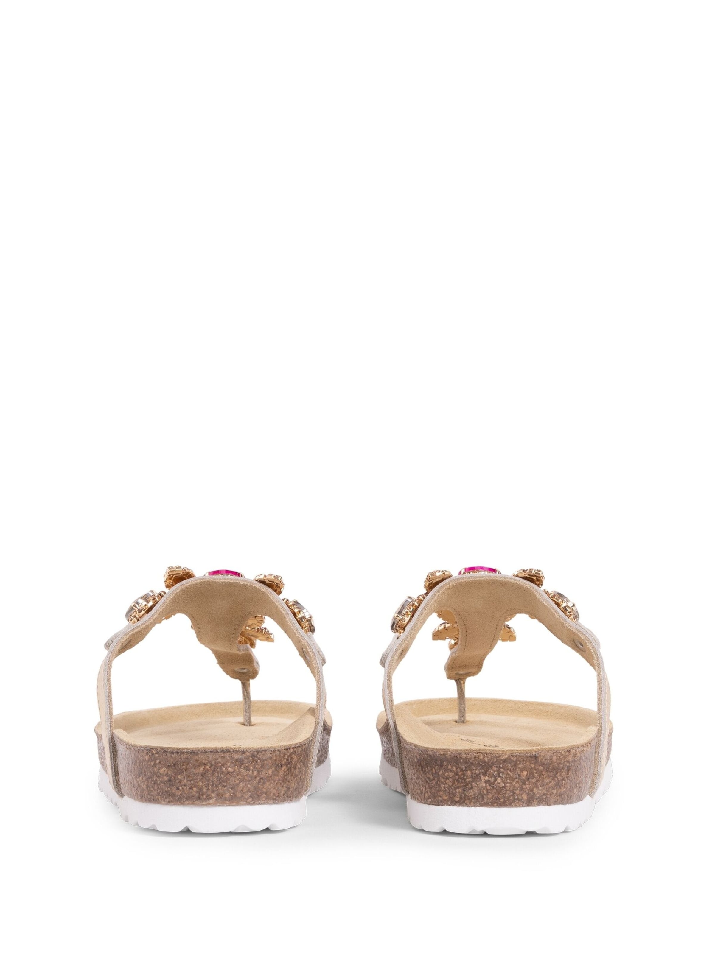 VITAFORM T-Bar Sandals in Gold