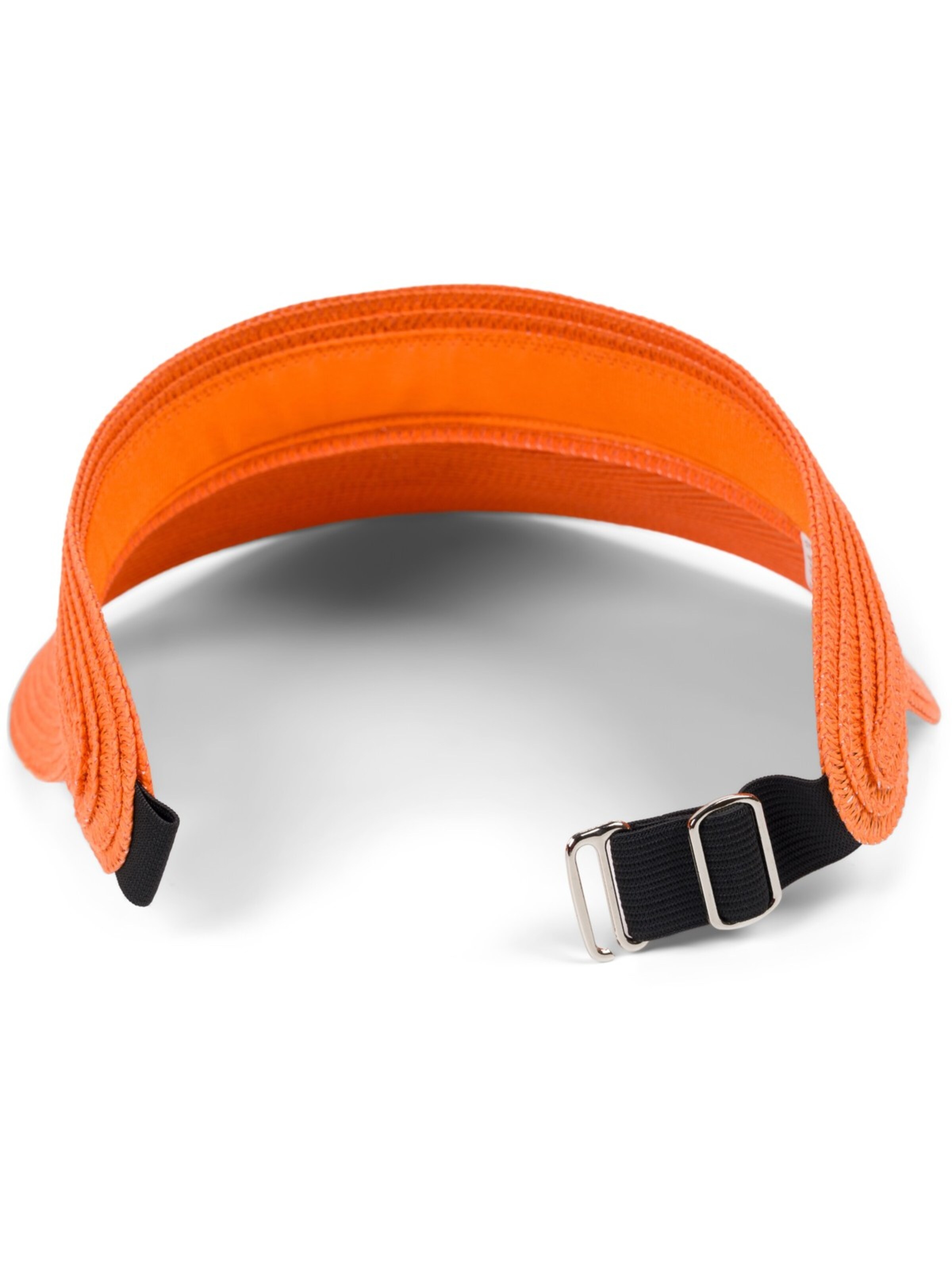 styleBREAKER Cap 'Papierstroh Visor Cap Einfarbig' in Orange