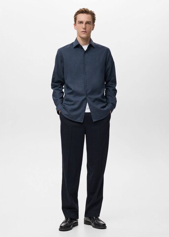 MANGO MAN Regular fit Button Up Shirt 'Veira' in Blue