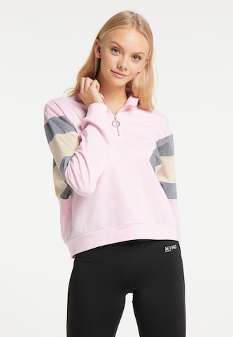 myMo ATHLSR Athletic Sweatshirt in Pink: front