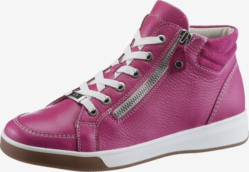ARA High-Top Sneakers in Pink: front