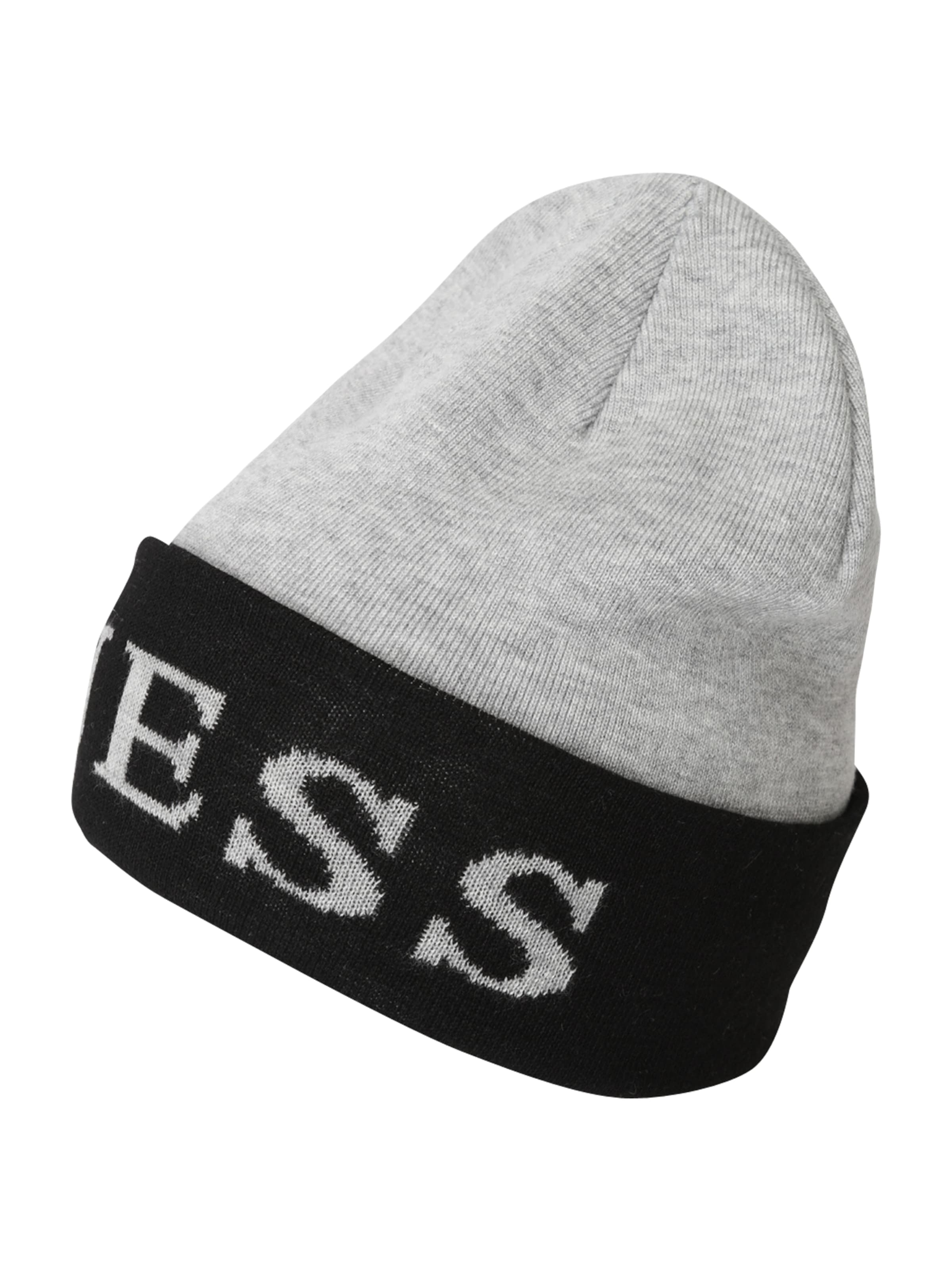 GUESS Čiapky 'LOGO BEANIE' - Sivá: predná strana