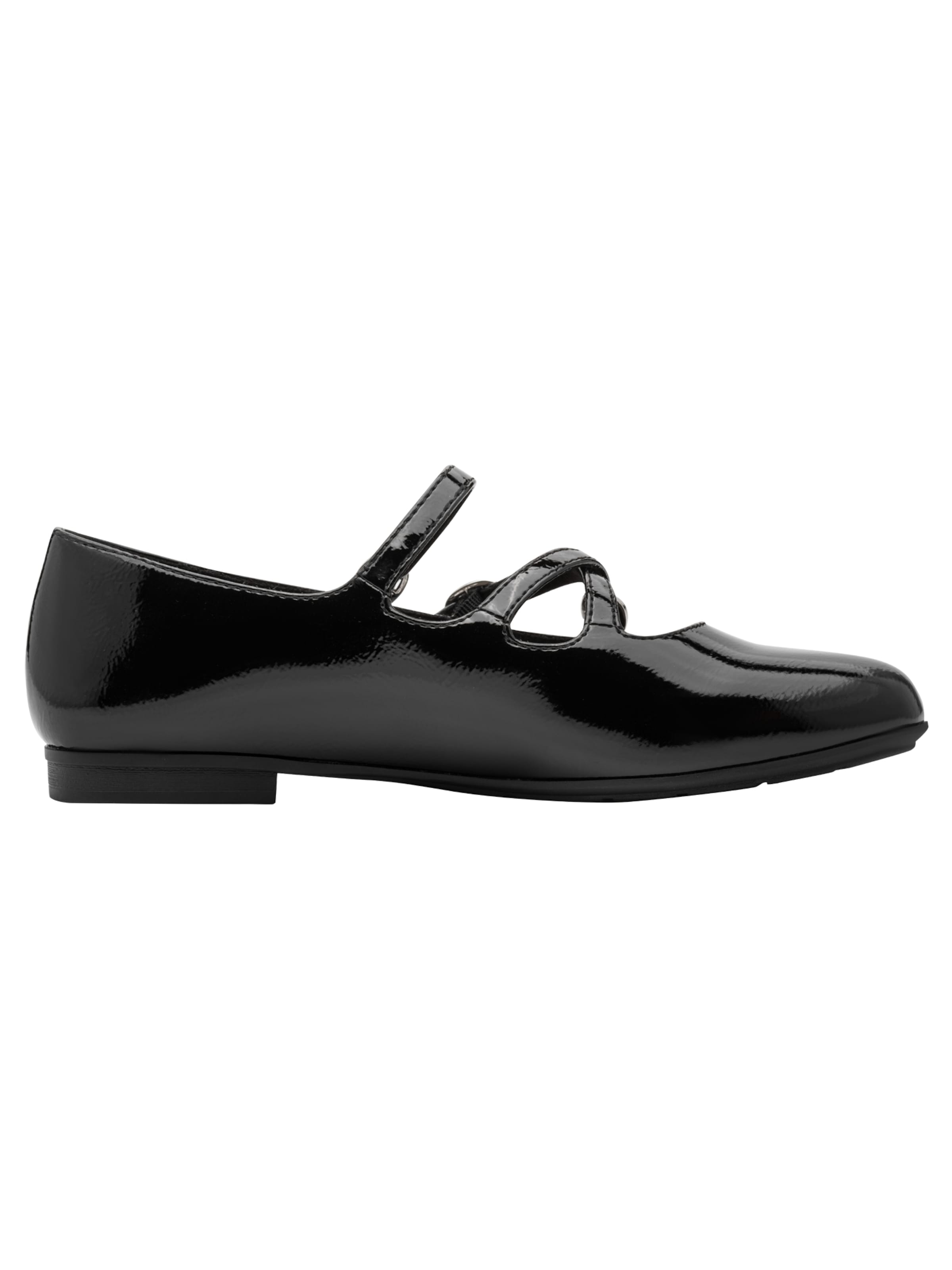 Tamaris Ballerina met riempjes in Zwart