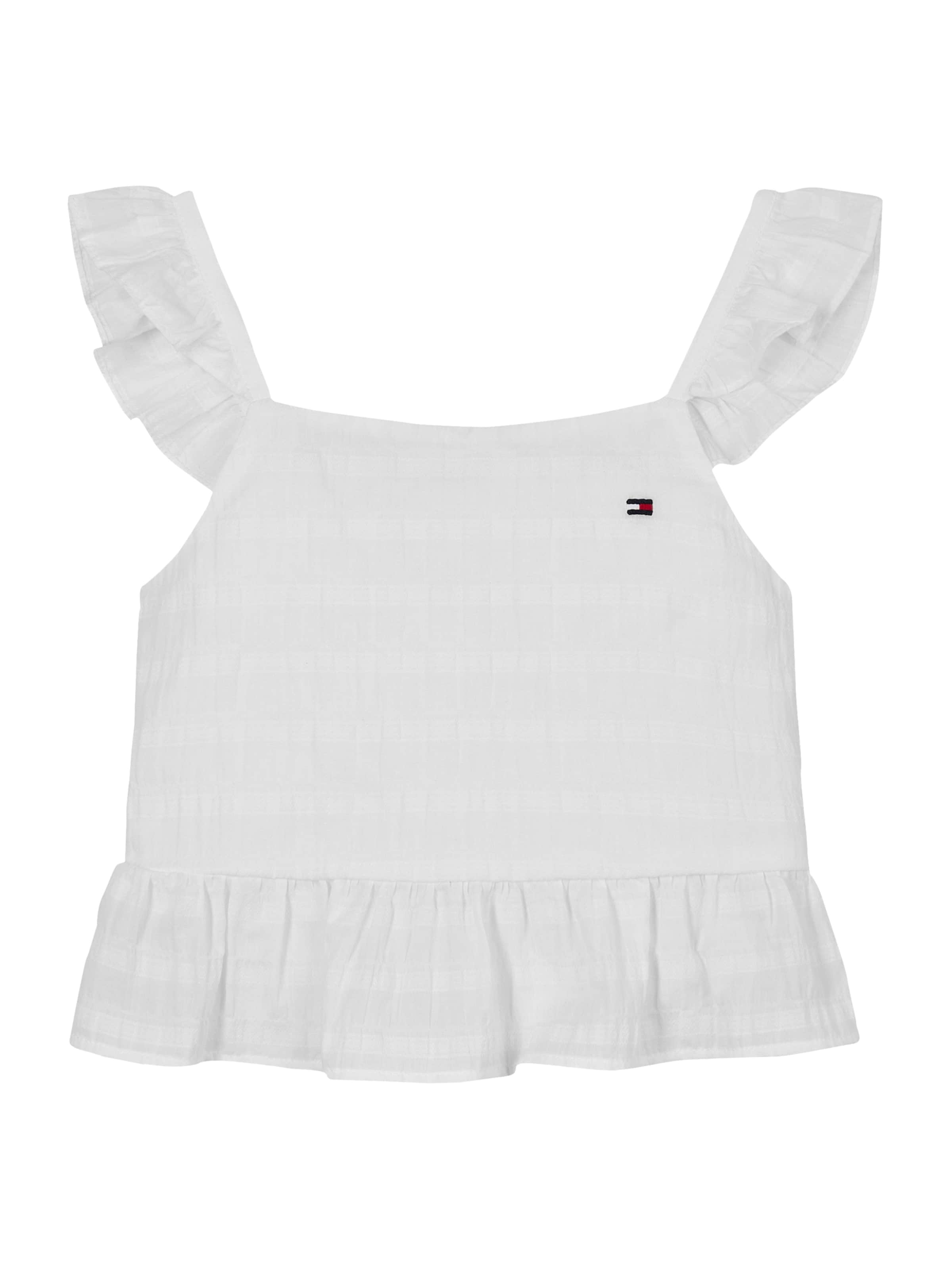 TOMMY HILFIGER Top – bílá: přední strana