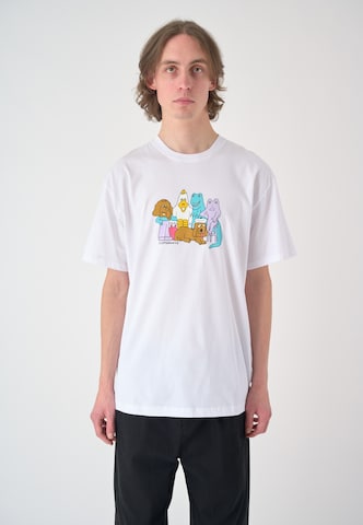 Cleptomanicx Shirt 'The Gang' in White: front