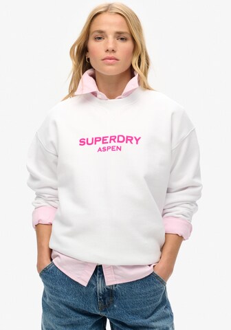 Sweat-shirt Superdry en blanc : devant