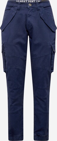 ALPHA INDUSTRIES Cargobroek 'Combat' in Blauw: voorkant