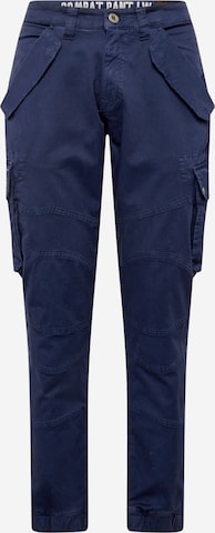Pantalon cargo 'Combat' ALPHA INDUSTRIES en bleu : devant