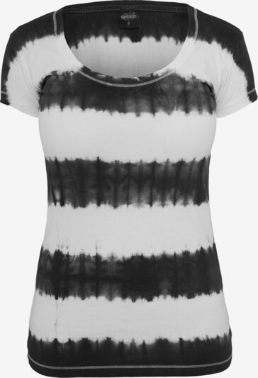 Urban Classics T-shirt 'Dip Dye Stripe Tee' en noir / blanc, Vue avec produit