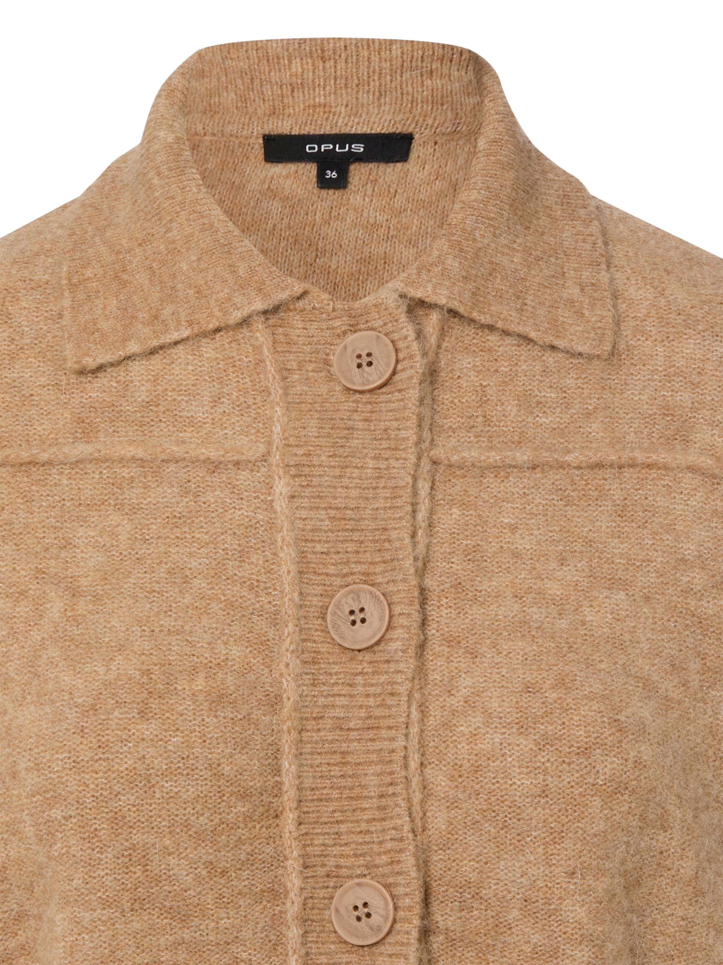 OPUS Gebreid vest 'Daneke ' in Bruin