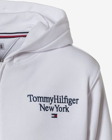 TOMMY HILFIGER Sweatjacke in Weiß