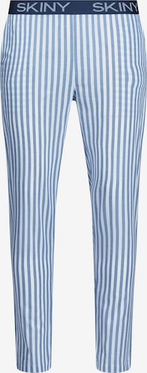 Skiny Pantalon de pyjama en bleu clair / blanc, Vue avec produit