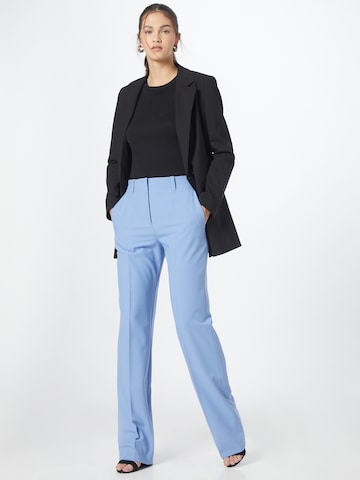 HUGO Wide leg Pantalon 'Hulana' in Blauw