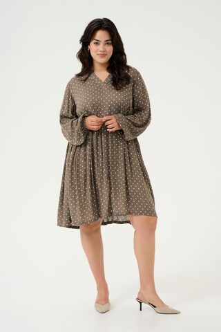 KAFFE CURVE Jurk 'Betty' in Bruin