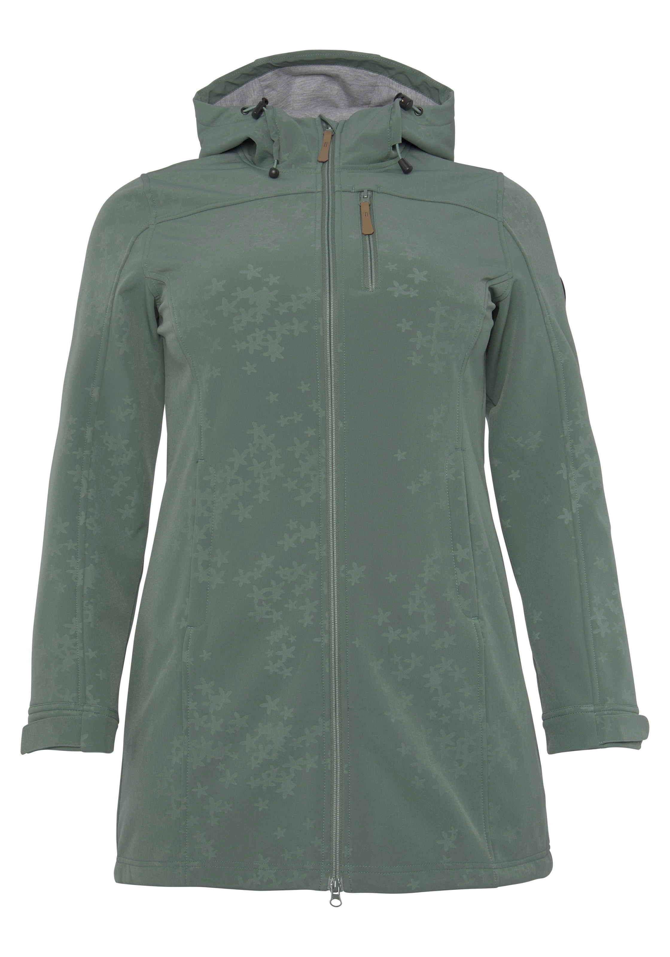 POLARINO Outdoor Coat in Green: front