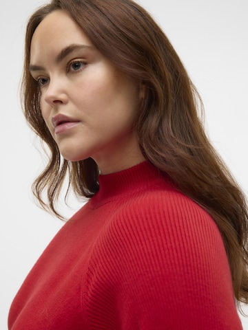 Vero Moda Curve Strikkjole 'VMCGold' i rød