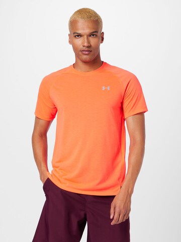 UNDER ARMOUR Functioneel shirt 'Streaker' in Oranje: voorkant