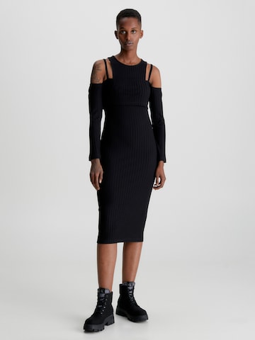 Calvin Klein Jeans فستان بلون أسود: الأمام