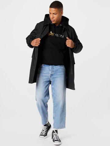 Felpa 'Alpha' di ALPHA INDUSTRIES in nero