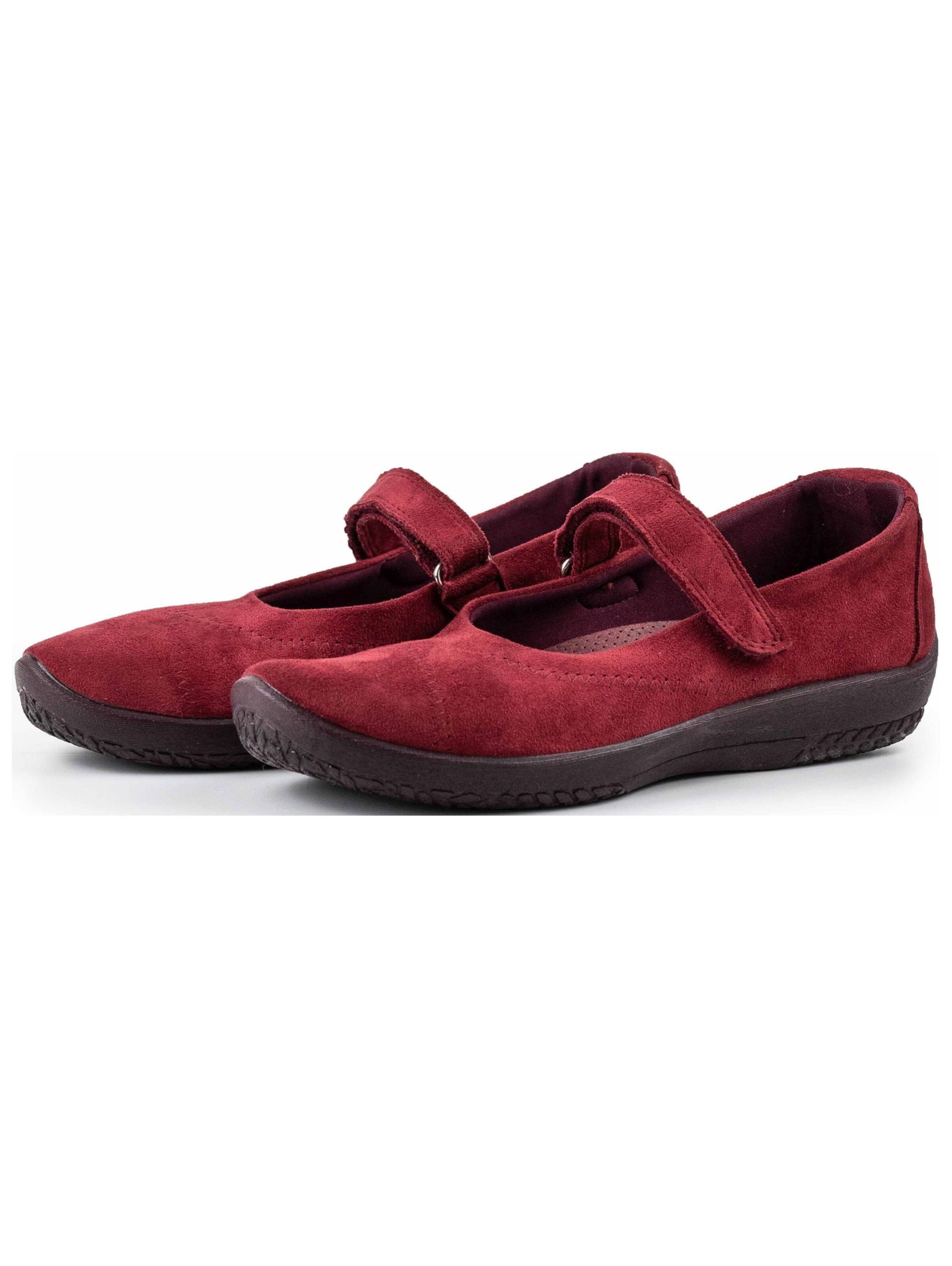 Arcopedico Ballet Flats with Strap in Red