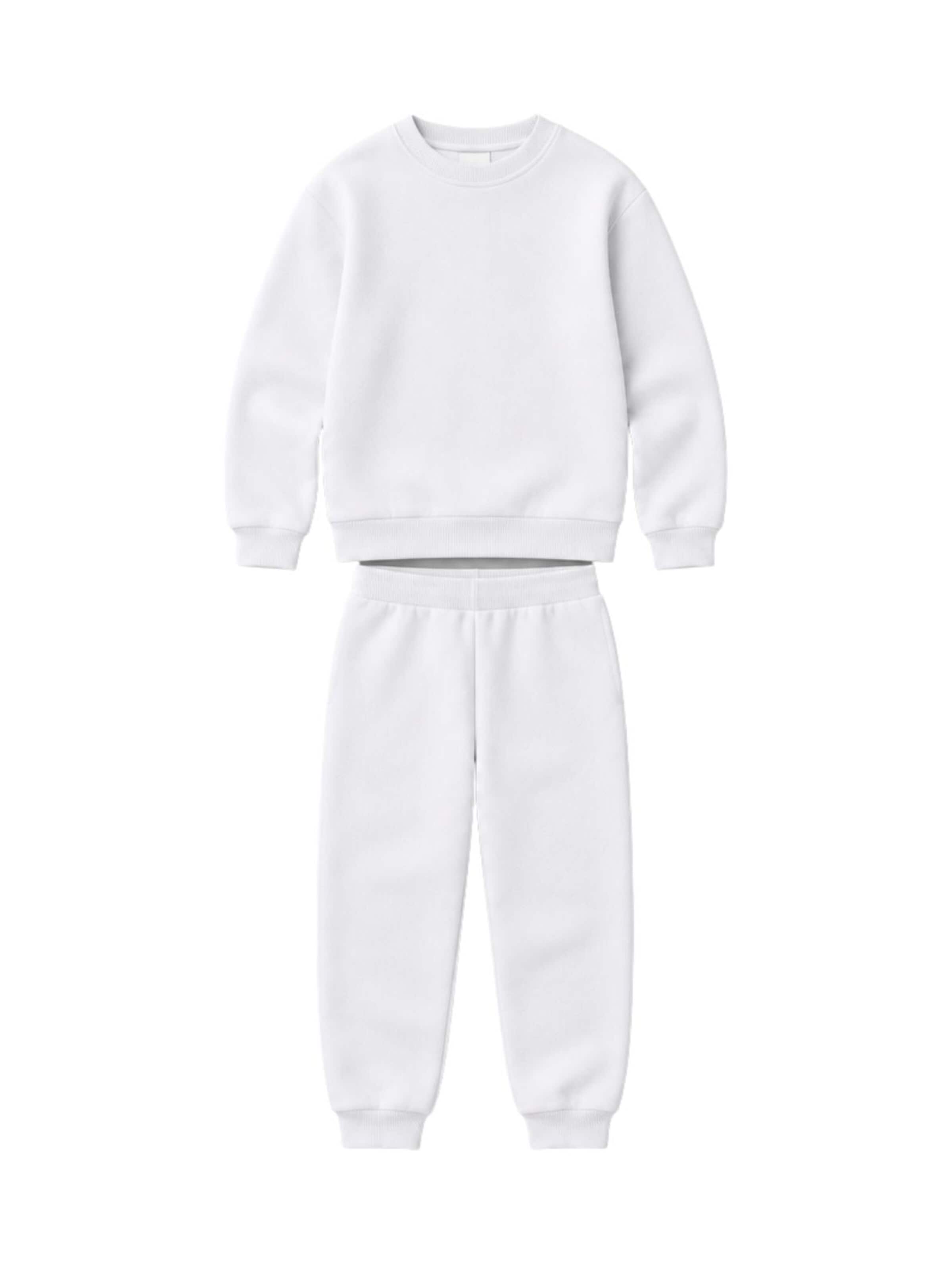 LOUIS LECLER Joggingpak 'Leo' in Wit: voorkant