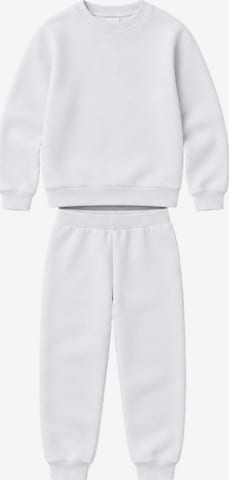 LOUIS LECLER Joggingpak 'Sofia' in Wit: voorkant