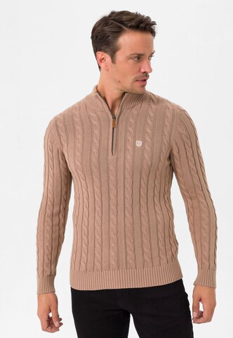 Jimmy Sanders Sweater in Beige: front