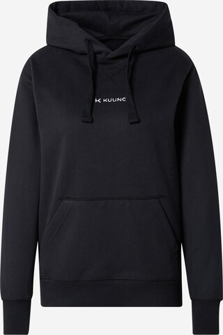 KUUNO - Camiseta deportiva en negro: frente