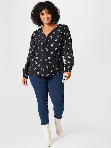 Selected Femme Curve Blus 'Walde' i svart