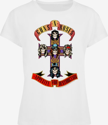 F4NT4STIC Shirt 'Guns 'n' Roses Appetite For Destruction' in White: front