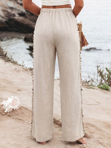 MEETWEE Wide Leg Hose in Beige