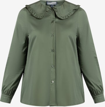 DreiMaster Vintage Blouse in Groen: voorkant