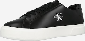 Sneaker low de la Calvin Klein pe negru: față