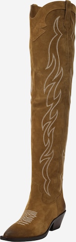 ASH Over the Knee Boots 'DELIRIUM' in Brown: front