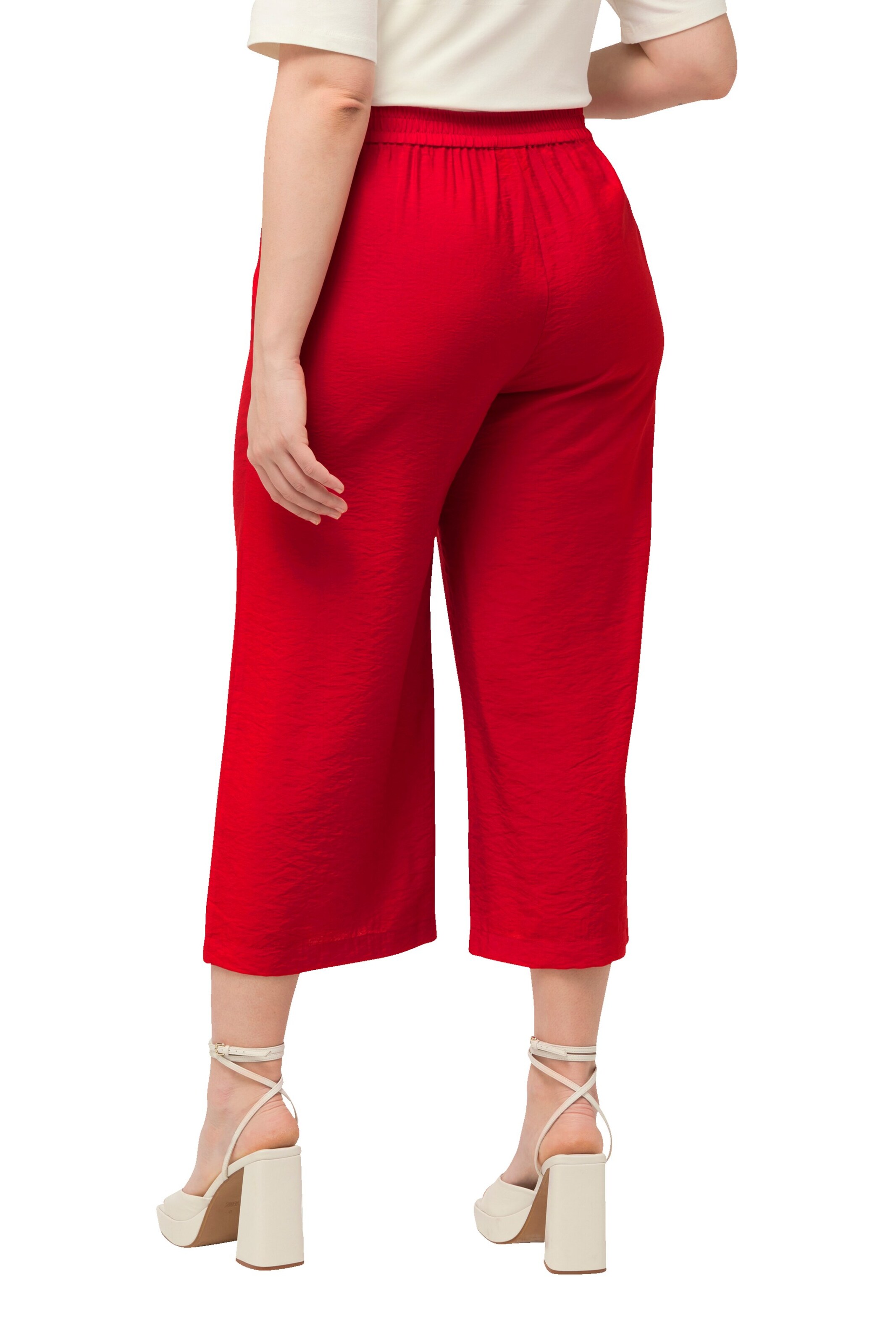 Ulla Popken Wide leg Broek in Rood