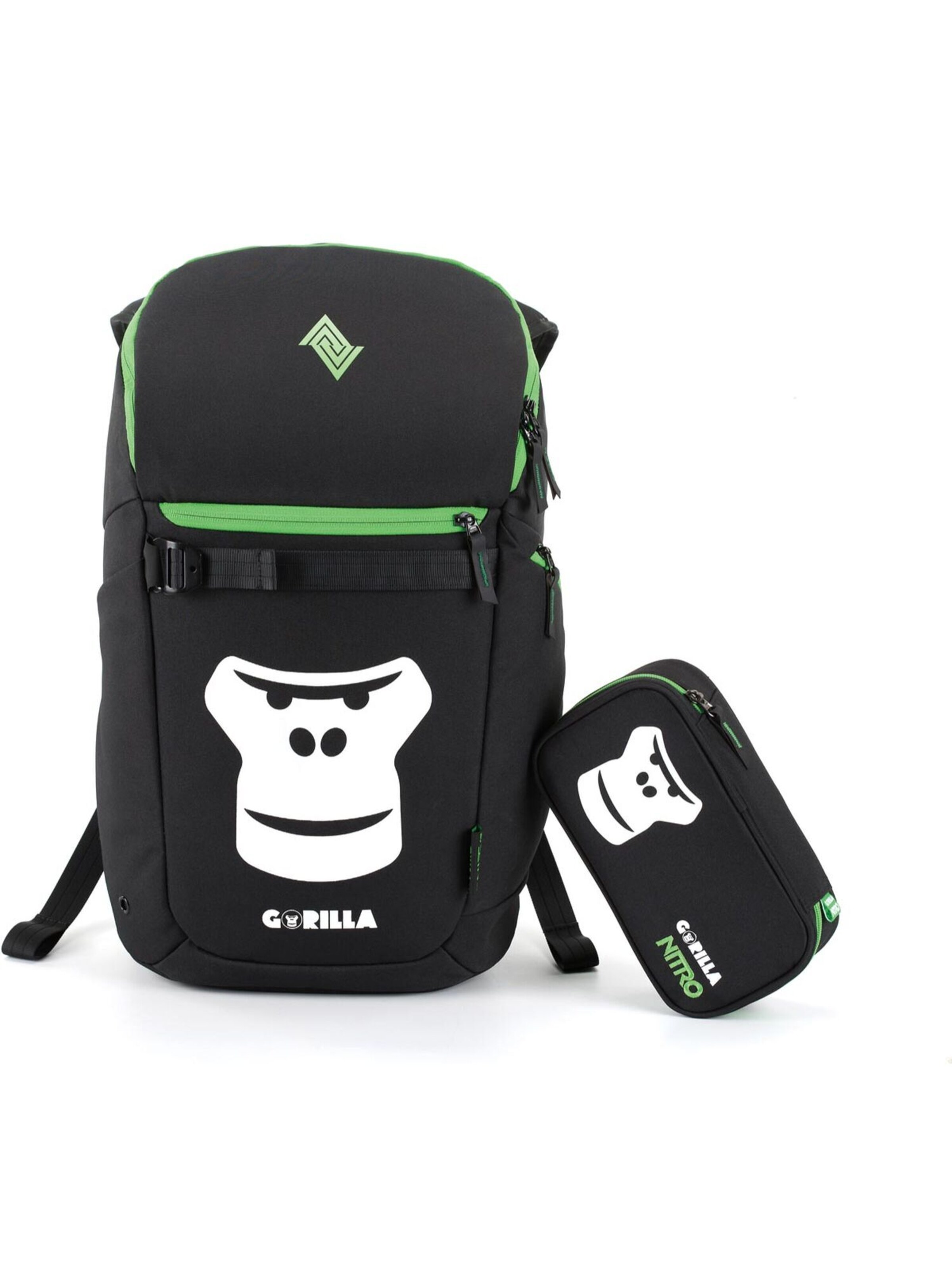 NITRO Backpack 'NIKURO Pack Set Gorilla' in Black