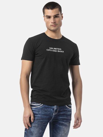 CIPO & BAXX Shirt 'CT827' in Black: front