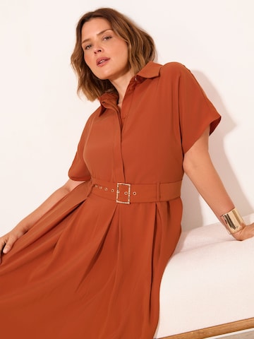Lipsy - Vestido camisero en marrón
