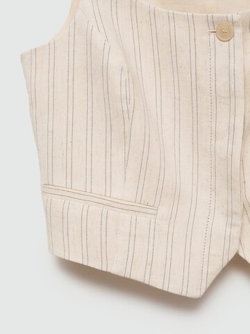 MANGO Kostymväst 'GERANIO' i beige