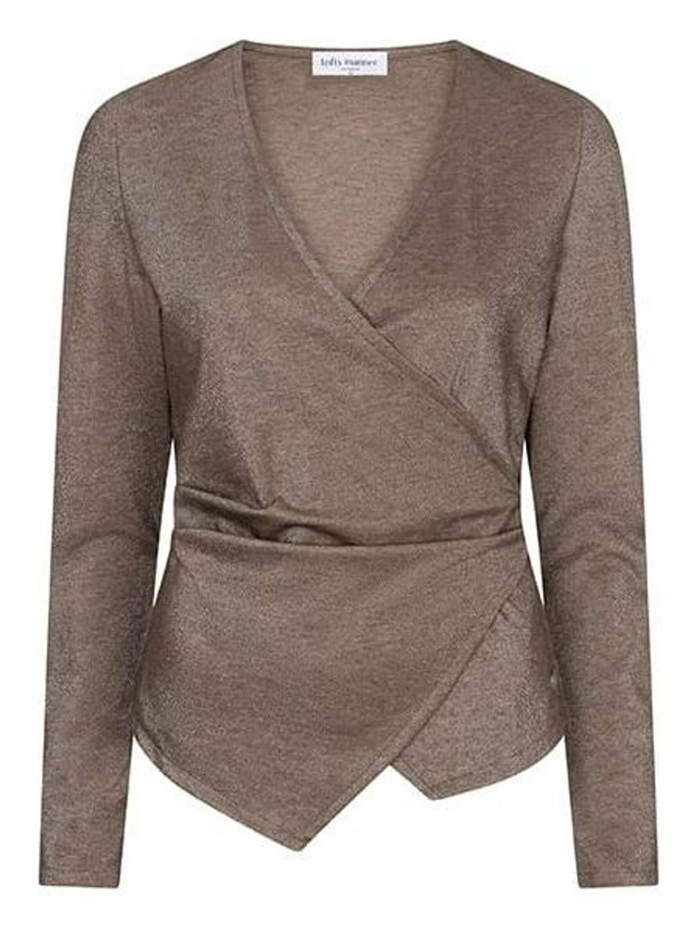 LOFTY MANNER Top 'RJ06 - Top Jori - Wrap' in Grijs: voorkant