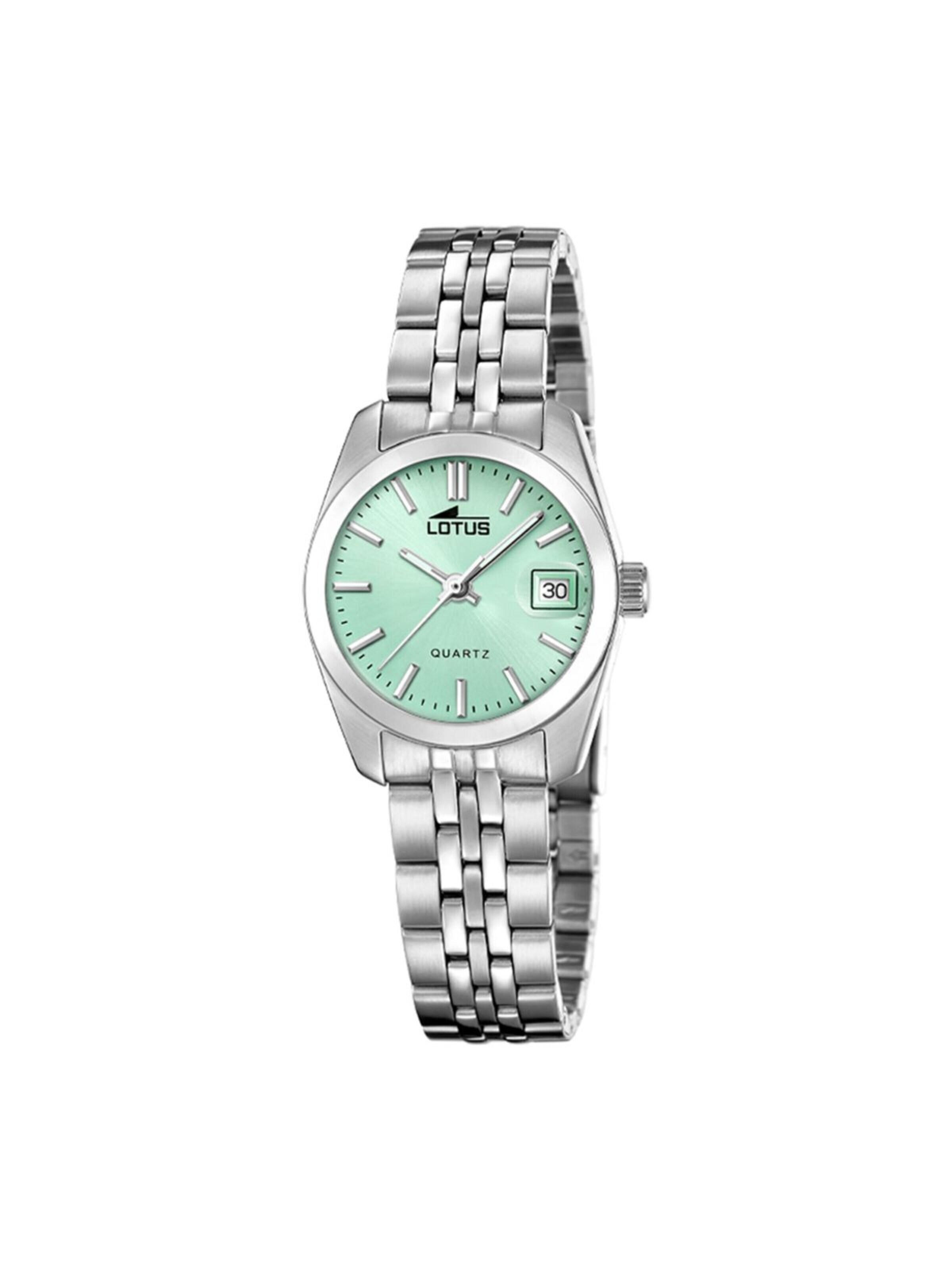 Montre à affichage analogique Lotus en vert : devant