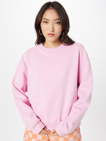 WEEKDAY Sweatshirt 'Essence Standard' i rosa: framsida