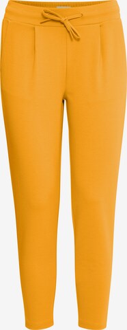 Coupe slim Pantalon à pince 'KATE' ICHI en jaune : devant